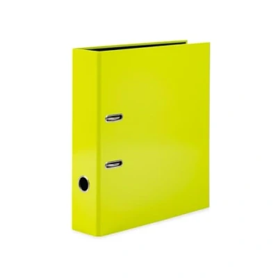Abbildung von HERMA Ordner A4 Neon Gelb, 7 cm breit, Kinder Ringordner, einfarbiger Aktenordner in leuchtender Farbe für Jungen und Mädchen