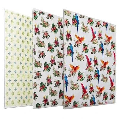 Abbildung von Brillenputztücher mit Motivdruck in verschiedenen Kombinationen (Flora, 3er Pack 20 x cm)