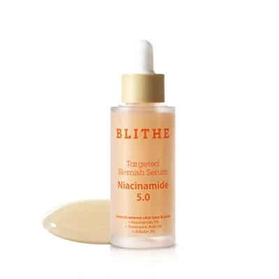 Abbildung von BLITHE Niacinamide 5% + Tranexamic Acid 3% Serum Koreanischer Dunkle Flecken Korrektor, Gesicht Aufhellend, Vitamin B3, Hautberuhigendes Cica &amp; Allantoin, Arbutin (30ml)