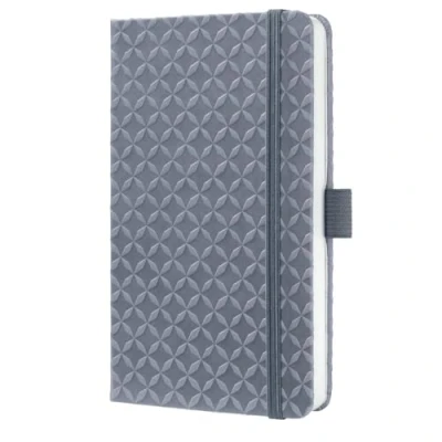 Abbildung von SIGEL JN126 Notizbuch Tagebuch Jolie, ca. A6, liniert, Hardcover, Gummiband, Stifteschlaufe, Einstecktasche, grau, vegan, aus nachhaltigem Papier