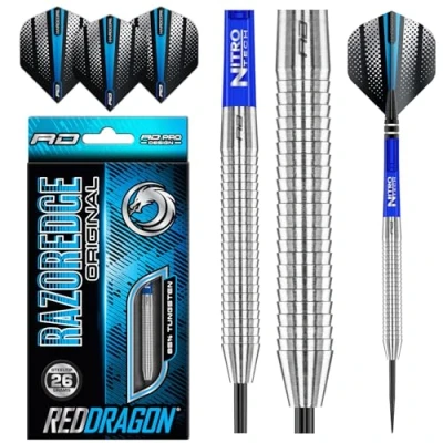 Abbildung von RED DRAGON Razor Edge Original 24 Gramm Dartpfeile Tungsten Profi Steel Darts mit Flights und Schäfte