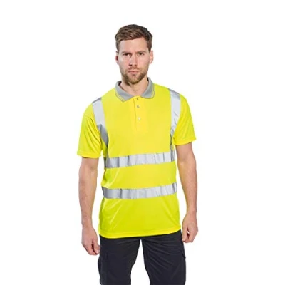 Abbildung von Portwest Warnschutz Kurzarm Polo Shirt, Größe: 4XL, Farbe: Gelb, S477YER4XL