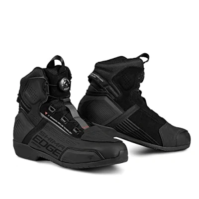 Abbildung von SHIMA EDGE Vented, Motorradschuhe für Männer Verstärkte Straßenreitschuhe mit ATOP Verschlusssystem, Knöchelstütze, Rutschfeste Sohle, Schaltgriff (Schwarz, 42)