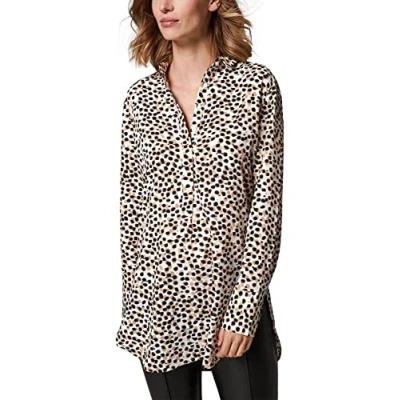Abbildung von comma Damen 85.899.11.2559 Bluse, 01B6 weiß, 36