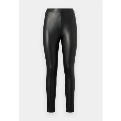 Abbildung von TOM Tailor Denim Leather LOOK Leggings Hosen, Damen, Größe: Small, Deep black