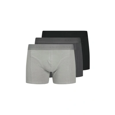 Abbildung von Jack &amp; Jones 3ER PACK Ordinary Retro Boxerbriefs Schwarz grau, Herren, Größe: Small, grau