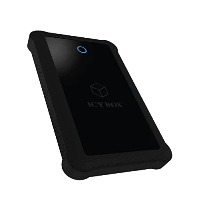 Abbildung von ICY BOX GEH. USB 3.0 2,5&quot; SATA3 HDD/SSD &gt; PC/MAC Silikon sw Retail, Schwarz, ib 233u3 b
