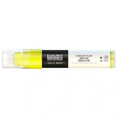 Abbildung von Liquitex 4610981 Professional Paint Marker, Acrylmarker mit hochpigmentierte Acrylfarbe auf Wasserbasis für den Innenbereich &amp; Außenbereich, breite Spitze Gelb fluoreszierend