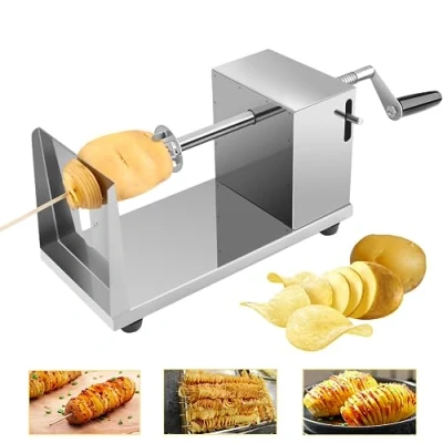Abbildung von Spiralschneider Kartoffelschneider Kartoffel Twister, Uten Gemüse Schneider aus Edelstahl für Obst, Kartoffeln,Tornado Chips, Gurken oder Karotten