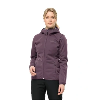 Abbildung von Jack Wolfskin Windhain Softshelljacke, Damen, Größe: XS, Midnight plum