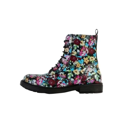 Abbildung von Geox Eclair GIRL Schnürstiefelette black/multicoloured für Kinder, Größe: 39, Black/multi coloured Schuhe
