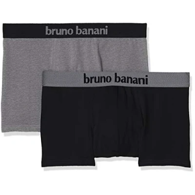 Abbildung von Bruno Banani 2 PACK Flowing Panties, Herren, Größe: Small, Grau