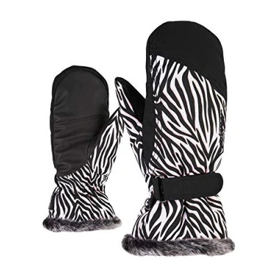 Abbildung von Ziener Damen KEM MITTEN lady glove Ski handschuhe/Wintersport, , schwarz (wild zebra print), 7
