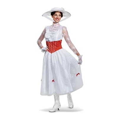 Abbildung von Disguise Damen Mary Poppins Deluxe Adult Costume Kostüme für Erwachsene, weiß, X Large (18 20) US