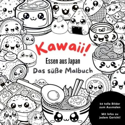 Abbildung von Kawaii Essen aus Japan Das süße Malbuch