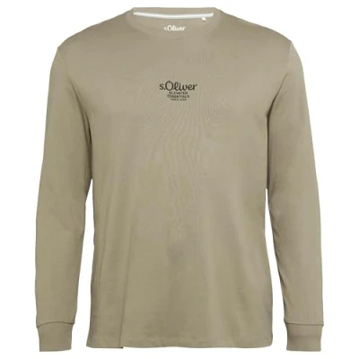 Abbildung von s.Oliver Big Size Herren 2162192 Langarm Shirt mit Logo Stickerei, 83D1, 58