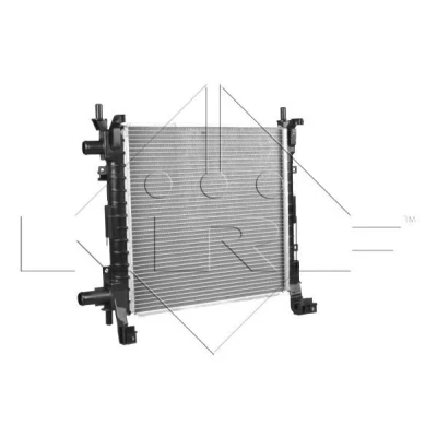 Abbildung von NRF 54671 Kühler, Motorkühlung Aluminium 380 360 34 Kühlrippen mechanisch gefügt