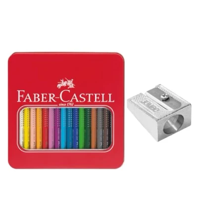 Abbildung von FABER CASTELL 205226 Buntstifte Set Schulanfang, 17 teilig, inkl. Spitzer für Jumbo