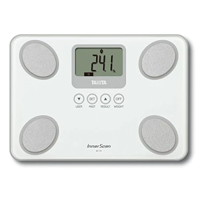 Abbildung von TANITA BC 731 Kompakte Innerscan Körperanalysewaage aus Glas Gut Ablesbares LCD Display 10 Messungen Weiß