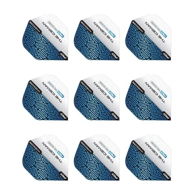 Abbildung von RED DRAGON Gerwyn Price Hardcore Premium Blau und weiß Dartflug 3 Set pro Packung (insgesamt 9 Dart Flights)