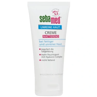 Abbildung von Sebamed Unreine Haut Creme Mattierend reguliert die Talgbildung, hat einen mattierenden Effekt und hilft wirksam gegen Hautunreinheiten vorzubeugen , 50 ml (1er Pack)