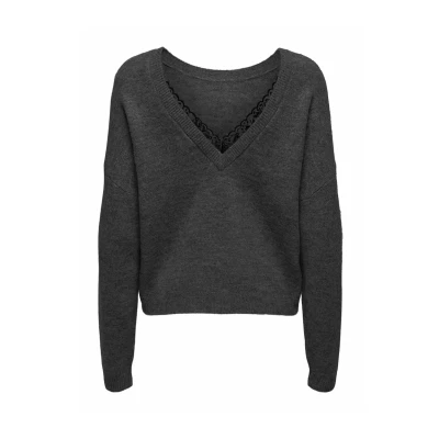 Abbildung von ONLY Manifesta Strickpullover, Damen, Größe: XS, Dark grey melange