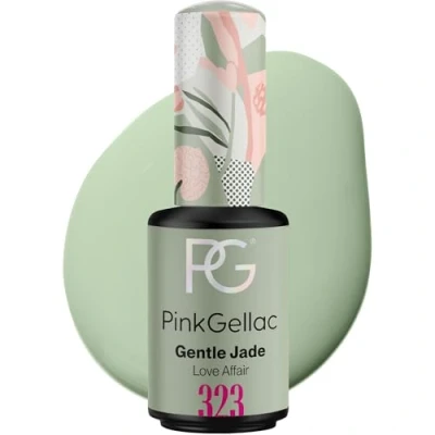 Abbildung von Pink Gellac Gel Nagellack UV 323 Green Jade 8 ml Gelnagellack für Lampe Grün Einfache Anwendung Nail Polish 14 Tage Salonqualität Veganer Gellack Made in Holland