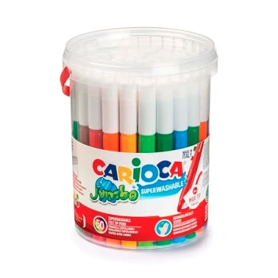 Abbildung von CARIOCA Jumbo Waschbare Maxi Filzstifte für Kinder, 50 Stück