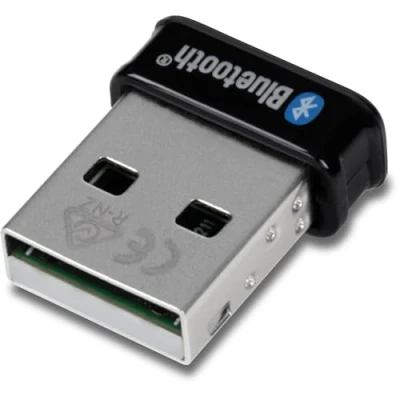 Abbildung von TRENDnet TBW 110UB Micro Bluetooth 5.0 USB Adapter, unterstützt Basic Rate (BR), Low Energy (BLE), Enhanced Data (EDR), 100m (328ft.) Reichweite, Windows OS, Schwarz