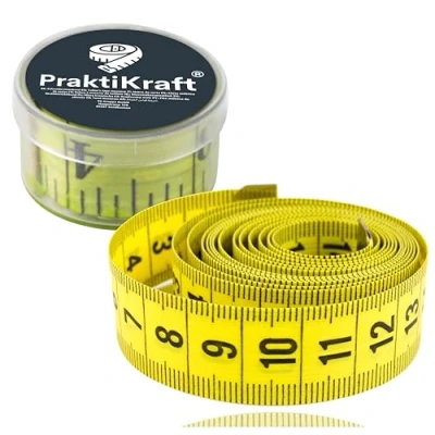 Abbildung von Massband 150 cm 2 in 1 + INCH Schneidermaßband Maßband Aufbwahrungsbox zum skalieren &amp; messen