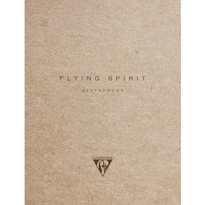 Abbildung von Clairefontaine 930023C Flying Spirit Skizzenheft (DIN A6, 10,5 x 14,5 cm, 50 Blatt, 90 g, elfenbeinfarbiges Papier, ideal für Notizen, trendig, mit Sepia Aufdruck, zufällig sortiert) 1 Stück