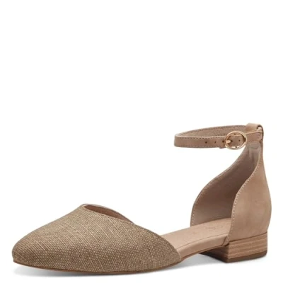 Abbildung von Jana Riemchenballerina, Damen, Größe: 39, Jute comb Schuhe