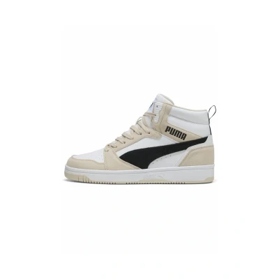 Abbildung von Puma Rebound V6 SD Sneaker high Alpine snow black white, Größe: 44, white Leder/synthetik