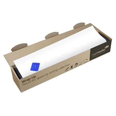 Abbildung von Legamaster Wrap Up Whiteboard Folie statisch selbsthaftend weiß 101x300cm abwischbar und wiederbeschreibbar magnetisch PVC frei aus Polypropylen