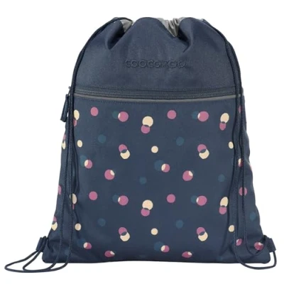 Abbildung von coocazoo Turnbeutel „Bubble Dreams, blau, mit Reißverschlussfach und Kordelzug, reflektierende Elemente, Schlaufen zur Befestigung am Schulrucksack, 10 Liter, ab der 3. Klasse
