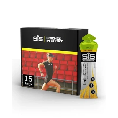 Abbildung von Science in Sport GO Isotonic Energy Gel 15 x 60ml Apfel, Vegan isotonische Formulierung mit 22g Kohlenhydrate, Guter Energielieferant, Optimale Alternative für Getränke