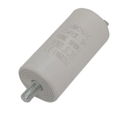 Abbildung von Lumonic Anlaufkondensator mit Stecker I 15µF 450V 34x70mm 15uF Motorkondensator Kunststoffgehäuse Betriebskondensator für Pumpen, Rasenm