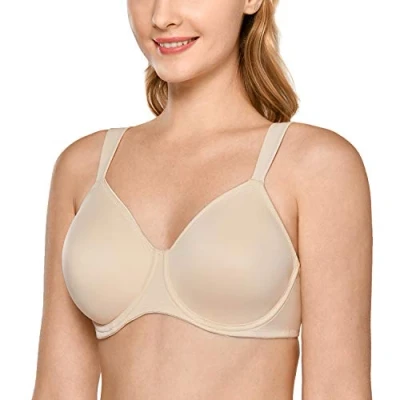 Abbildung von DELIMIRA Damen T Shirt Minimizer BH mit Bügel Große Größen Ohne Gepolstert Beige 95H