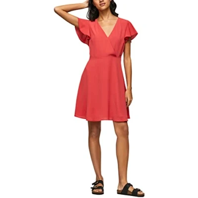 Abbildung von Pepe Jeans Patrizia Freizeitkleid, Damen, Größe: Large, Coral