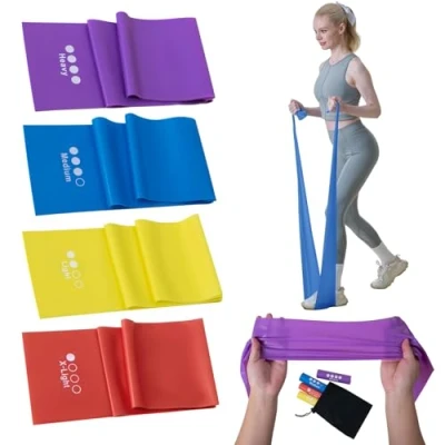 Abbildung von Good Nite Fitnessbänder 4er Set Widerstandsbänder Mit 4 Widerstandsstufen Resistance Bands Tragetasche für Fitness Krafttraining Pilates Yoga Workout Arme, Beine und Viele Andere Bereiche