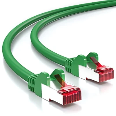 Abbildung von deleyCON 2m CAT6 Patchkabel S/FTP PIMF Schirmung CAT 6 RJ45 LAN DSL Netzwerkkabel Ethernetkabel Switch Router Modem Access Point Patchfelder Grün