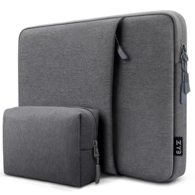 Abbildung von 15,6 Zoll Laptoptasche Laptophülle,ZYB Sleeve Wasserdicht Hülle Laptop Tasche 15.6 für 15 Notebook Lenovo Thinkpad Ideapad HP Acer Dell Surface Laptop,2023 2019 MacBook PRO 16 M3 M2 M1 Grau