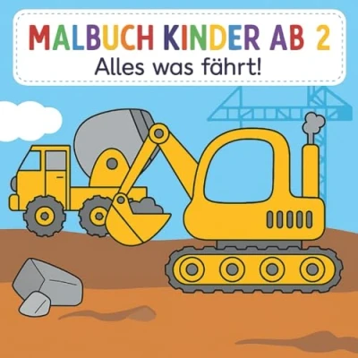 Abbildung von Malbuch Kinder Ab 2: Alles was fährt! Das große Kritzelmalbuch der Fahrzeuge Bagger, Traktoren, Autos, Flugzeuge, Feuerwehr, Rettung, Polizei, Rennautos, Boote und vieles mehr!