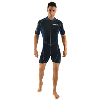Abbildung von Seac Men&#039;s Look Man Neoprenshorty zum Schnorcheln, Tauchen und für Wasseraktivitäten Kinder, 2,5 mm Neopren, schwarz/blau, M