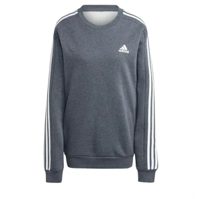 Abbildung von adidas Herren Essentials Fleece 3 Stripes Sweatshirt, Dark Grey Heather, M