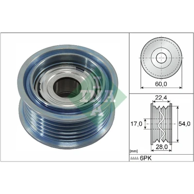 Abbildung von INA 532 0900 10 Umlenkrolle VOLKSWAGEN: Amarok Pickup, Touareg III