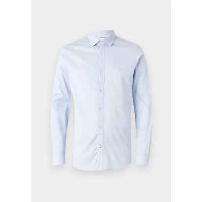 Abbildung von TOM Tailor Fitted Structure Shirt Businesshemd, Herren, Größe: Large, Light blue
