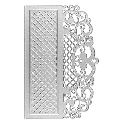 Abbildung von Ideen mit Herz Präge &amp; Stanzschablone, Bordüre 1, 14,3cm x 9,4cm, passend für gängige Stanzmaschinen Schablone zum Gestalten von Zierkanten
