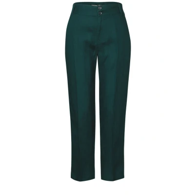 Abbildung von Street One Damen A378743 Leinen Chino im Casual Fit, Dark Garden Green, 38