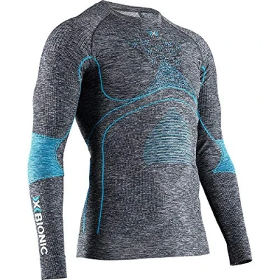 Abbildung von X Bionic Herren Energy Accumulator 4.0 Shirt Round Neck Long Sleeves Men, Dark Grey Melange/Bl, S